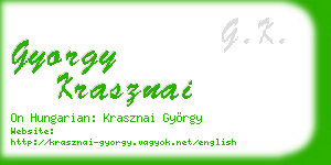 gyorgy krasznai business card