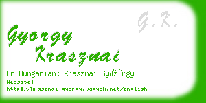 gyorgy krasznai business card